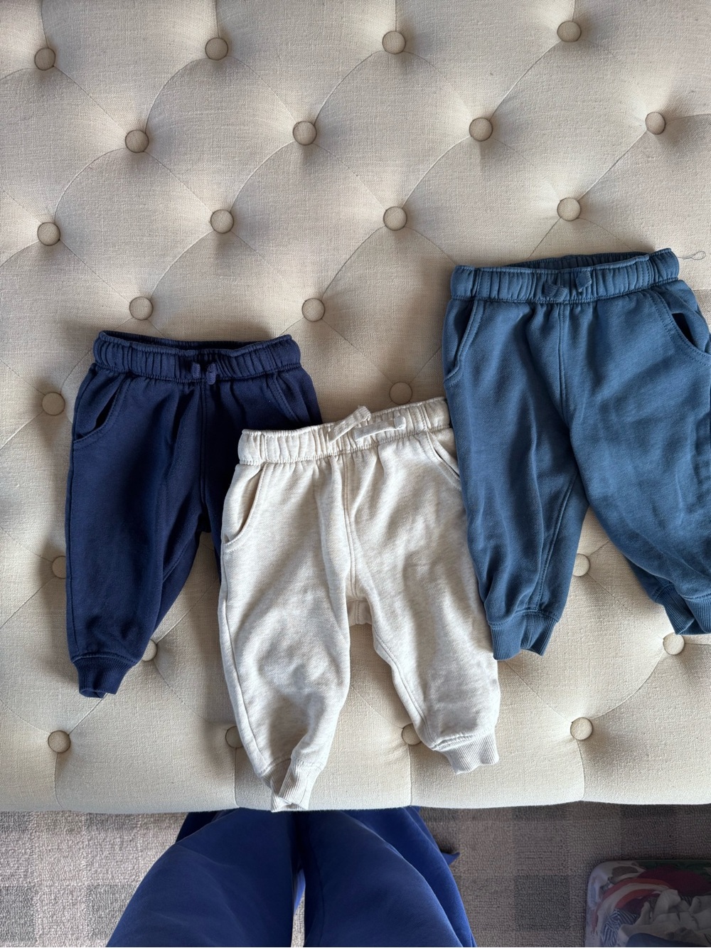 Carter's 3-Pack Kids Jogger Pants - Navy, Light Gray, Slate Blue
